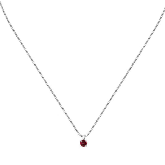 Collana punto luce donna Morellato Tesori argento zircone rosso SAIW174-1