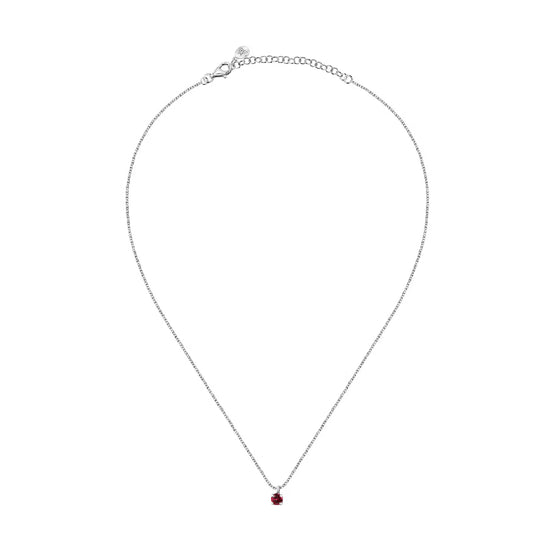 Collana punto luce donna Morellato Tesori argento zircone rosso SAIW174