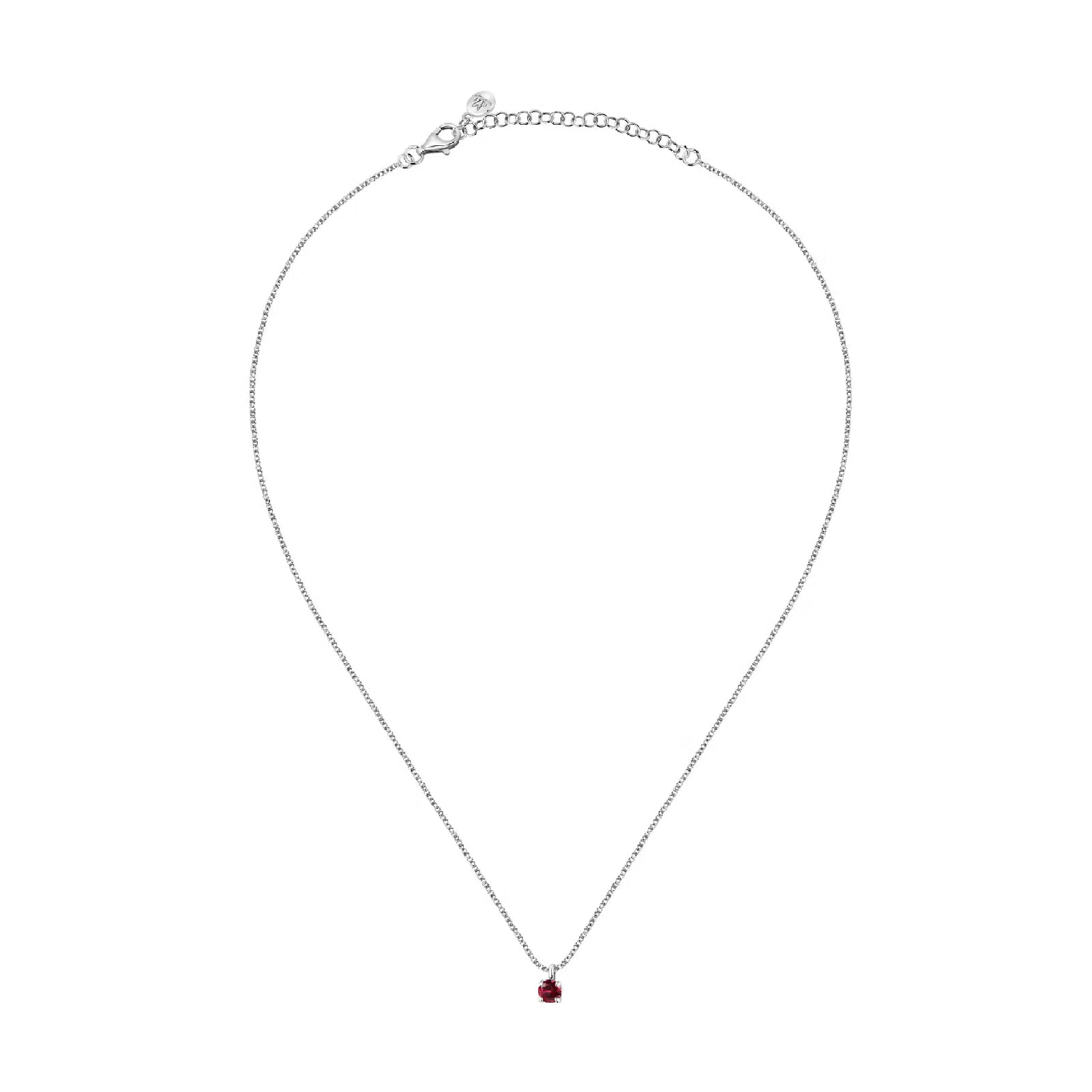 Collana punto luce donna Morellato Tesori argento zircone rosso SAIW174