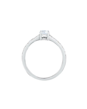 Anello solitario da donna Morellato Tesori in argento 925 con zirconi sul gambo dell'anello SAIW179