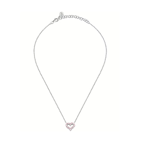 Collana donna Morellato Tesori argento cuore di zirconi rosa SAIW181