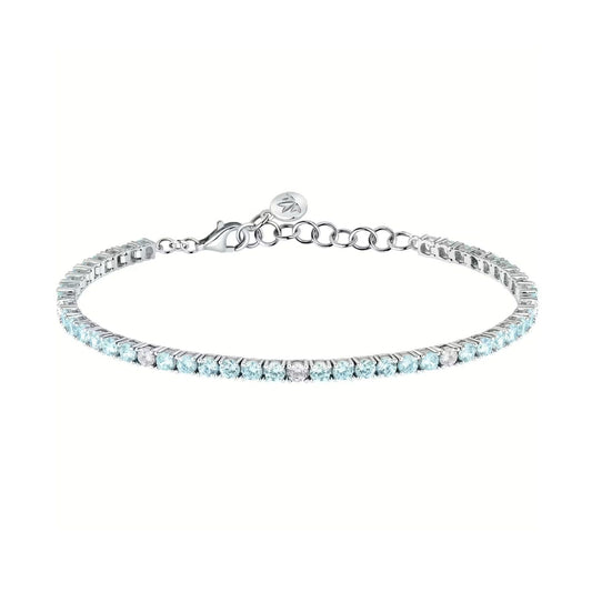 Bracciale tennis donna Morellato Tesori argento zirconi azzurri e bianchi SAIW182-1