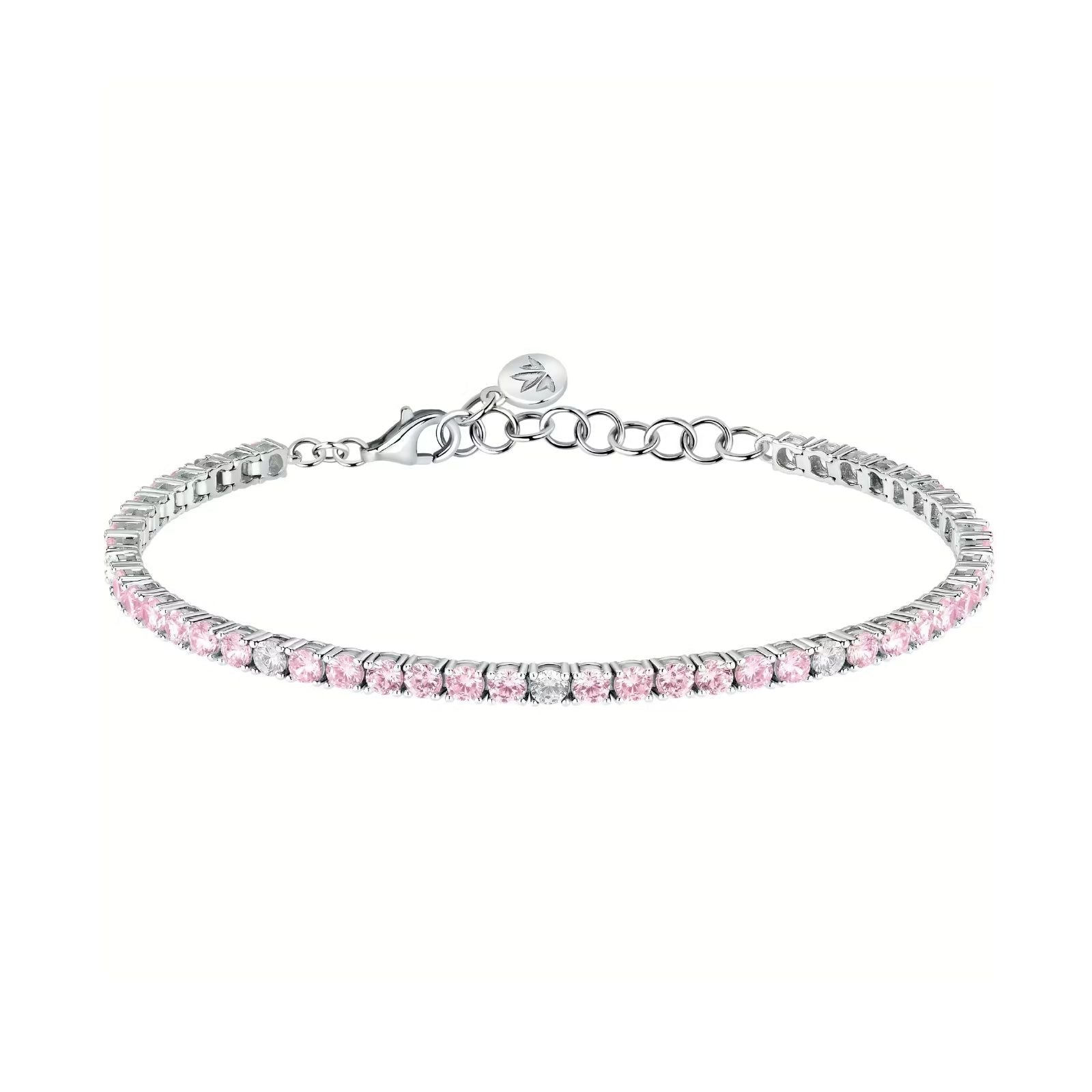 Bracciale tennis donna Morellato Tesori argento zirconi rosa e bianchi SAIW183-1
