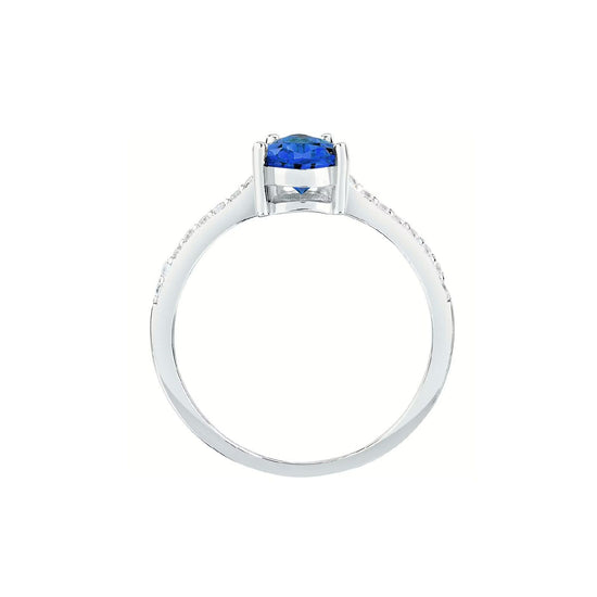 Anello solitario donna Morellato Tesori argento zircone blu goccia SAIW204-2