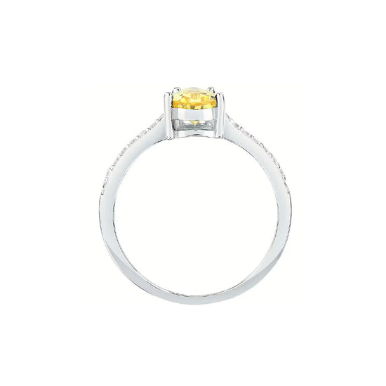 Anello solitario donna Morellato Tesori argento zircone giallo goccia SAIW206-2