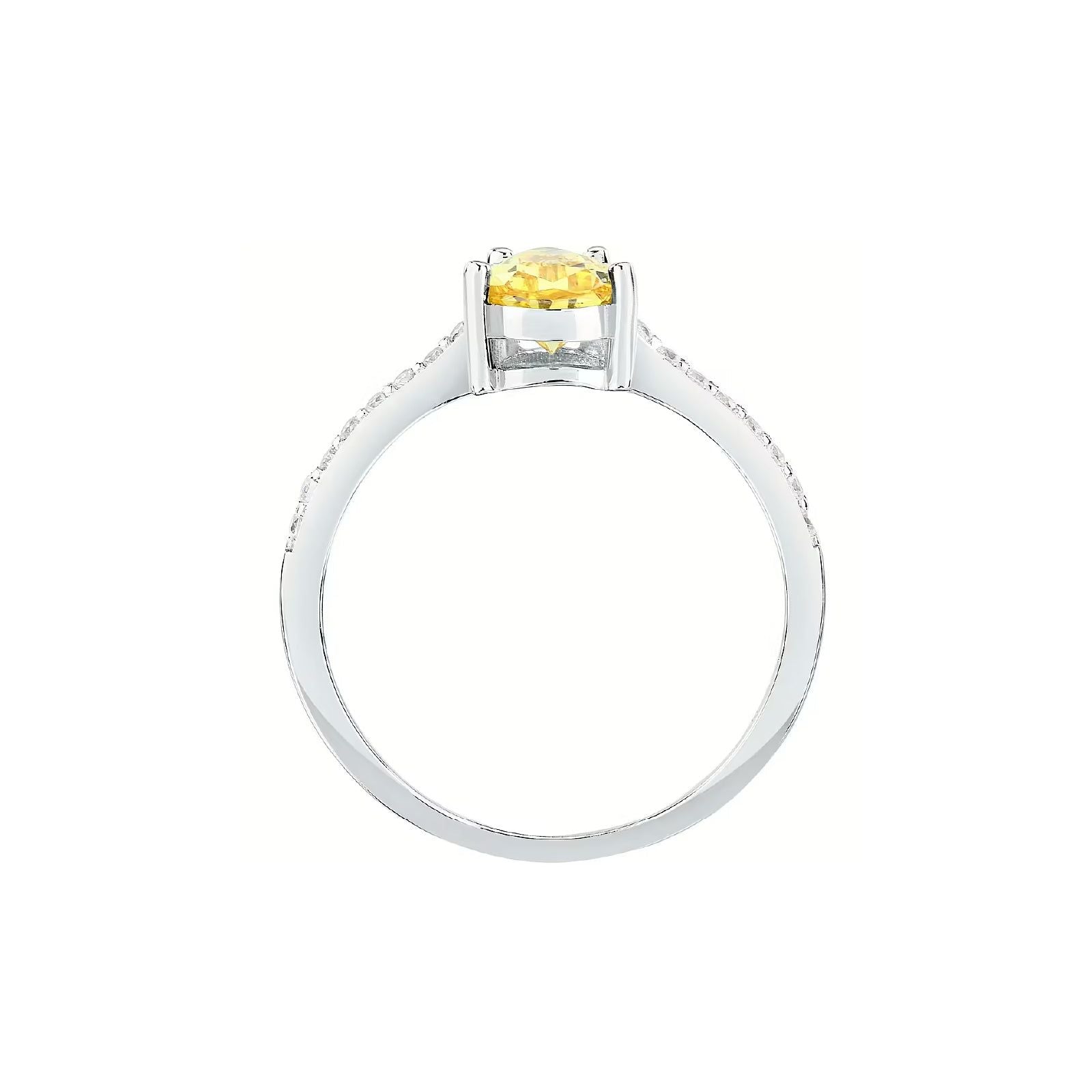 Anello solitario donna Morellato Tesori argento zircone giallo goccia SAIW206-2