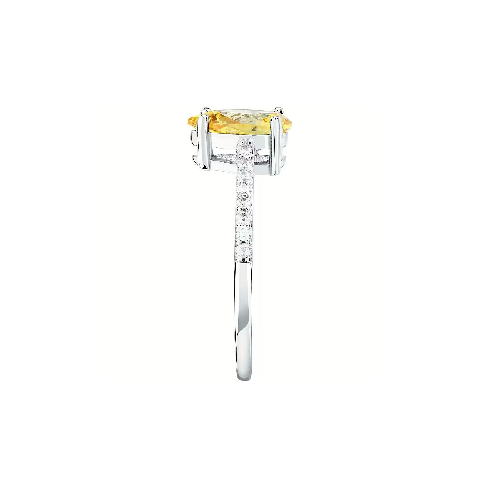 Anello solitario donna Morellato Tesori argento zircone giallo goccia SAIW206-3