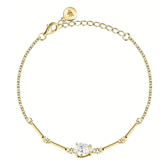 Bracciale donna Morellato Tesori argento dorato zircone bianco a goccia SAIW209-1