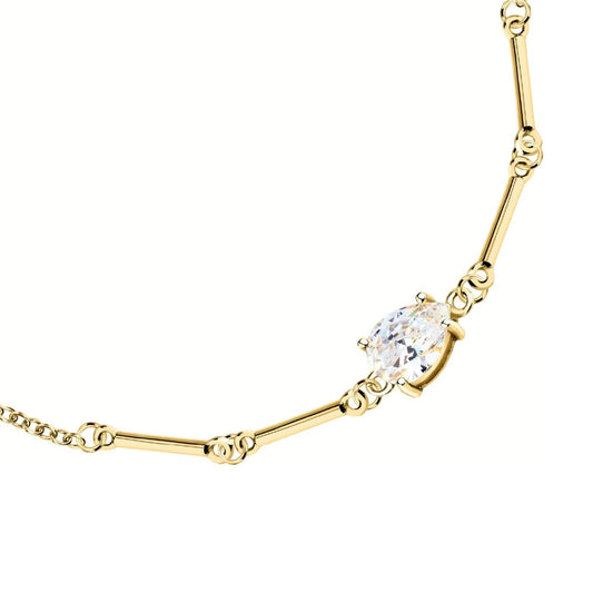 Bracciale donna Morellato Tesori argento dorato zircone bianco a goccia SAIW209-2