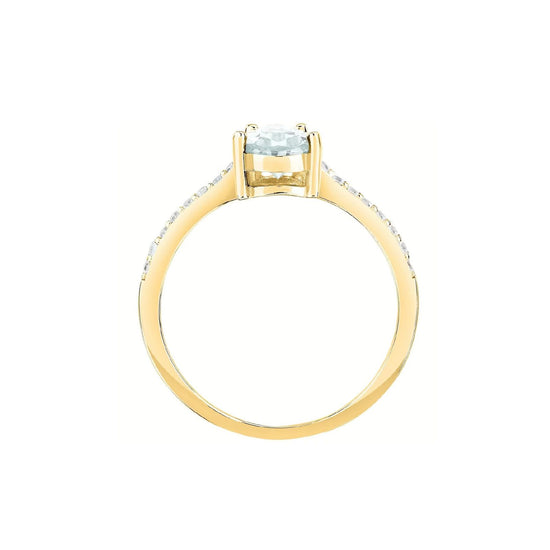 Anello solitario donna Morellato Tesori argento dorato zircone goccia SAIW210-2