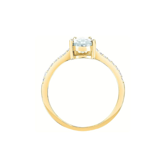 Anello solitario donna Morellato Tesori argento dorato zircone goccia SAIW210-2