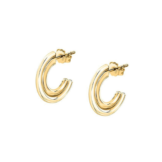 Orecchini cerchio donna Morellato Capsule By Aurora argento dorato doppia linea SANB02-1