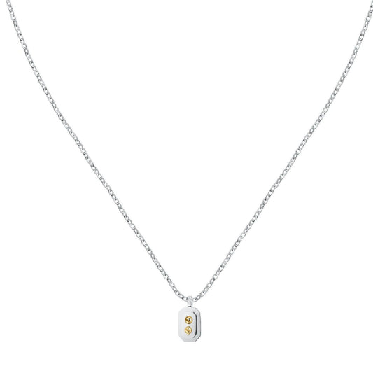 Collana girocollo uomo Morellato Gold acciaio ciondolo due decori oro SATM22-2