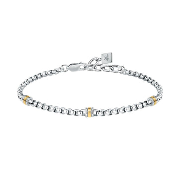 Bracciale uomo Morellato Gold acciaio tre cerchi piccoli oro SATM23-1