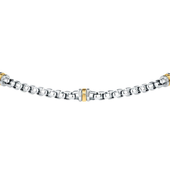 Bracciale uomo Morellato Gold acciaio tre cerchi piccoli oro SATM23-2