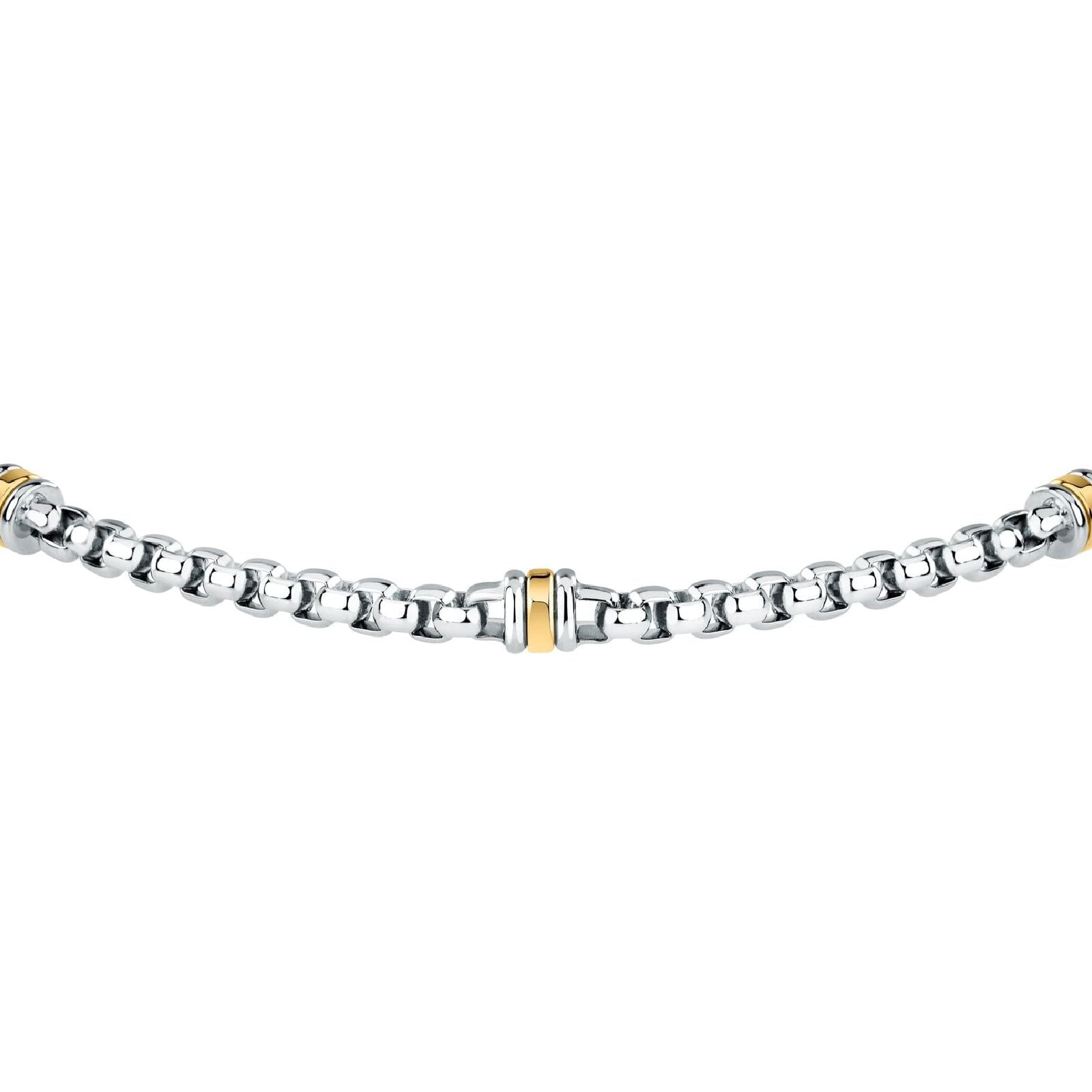 Bracciale uomo Morellato Gold acciaio tre cerchi piccoli oro SATM23-2