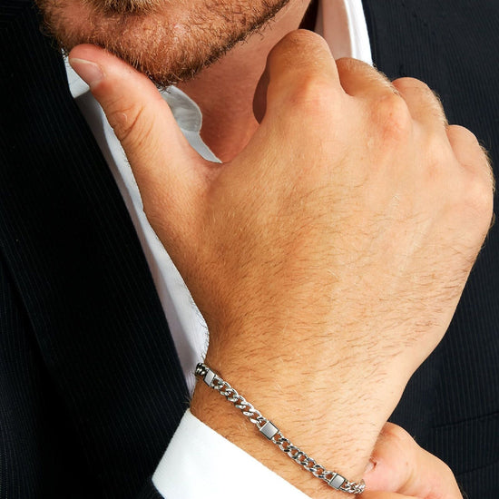 Bracciale uomo Morellato Gold acciaio tre decori piccoli oro SATM24-3