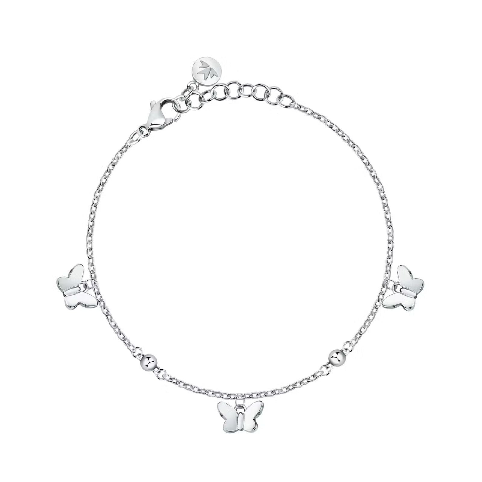 Bracciale donna Morellato Talismani acciaio con tre ciondoli a farfalla SAUN36-1