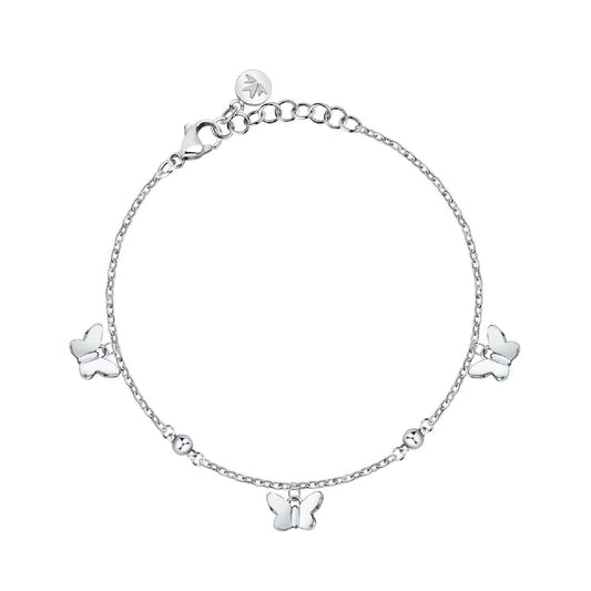 Bracciale donna Morellato Talismani acciaio con tre ciondoli a farfalla SAUN36-1