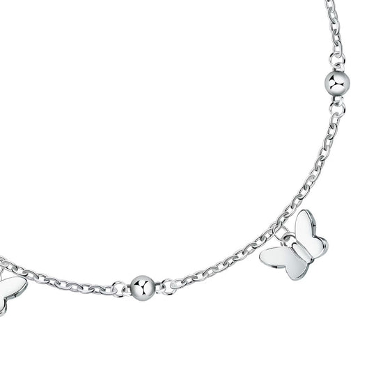 Bracciale donna Morellato Talismani acciaio con tre ciondoli a farfalla SAUN36-2
