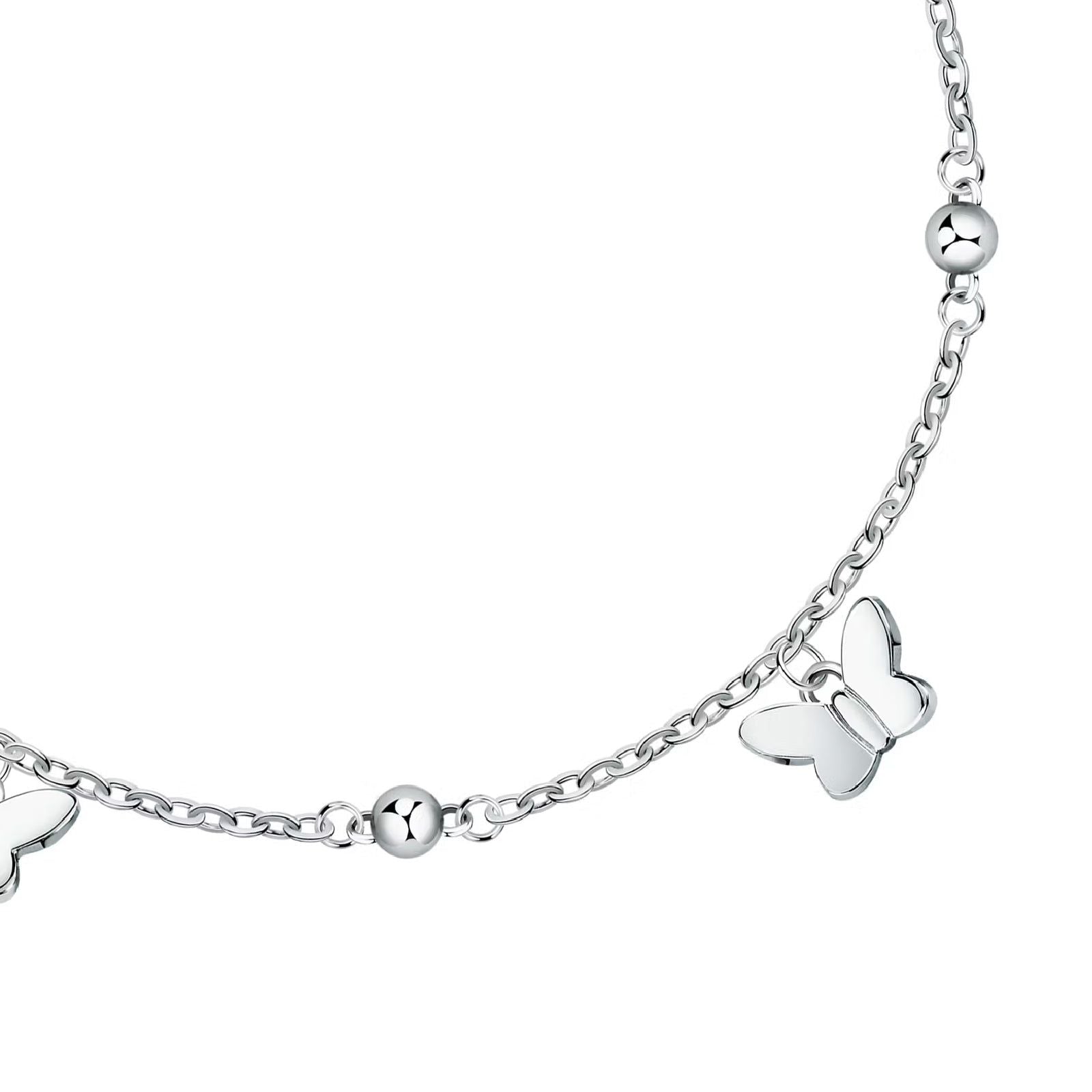Bracciale donna Morellato Talismani acciaio con tre ciondoli a farfalla SAUN36-2