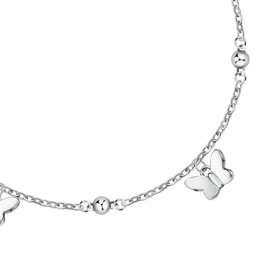 Bracciale donna Morellato Talismani acciaio con tre ciondoli a farfalla SAUN36-2
