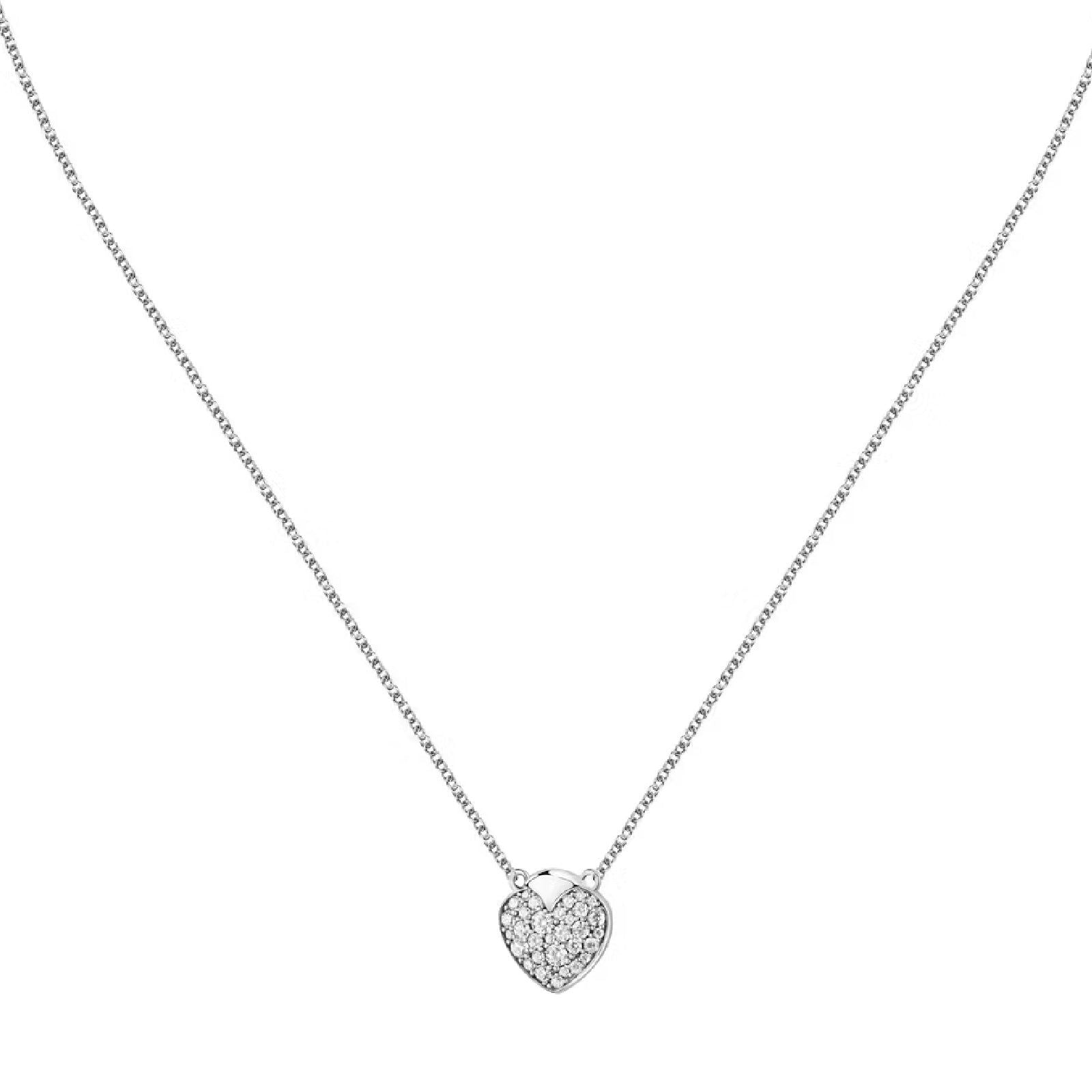 Collana donna Morellato Talismani acciaio con cuore e cristalli SAVZ14-1