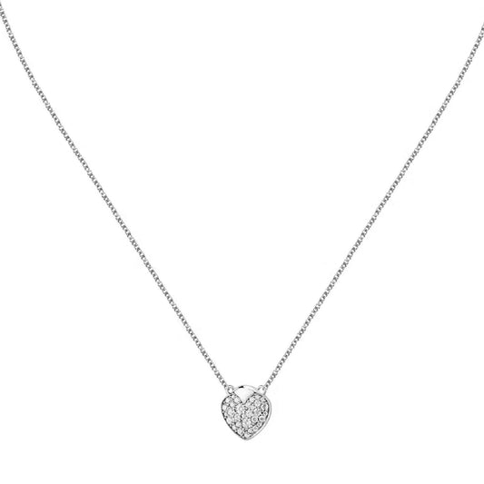 Collana donna Morellato Talismani acciaio con cuore e cristalli SAVZ14-1