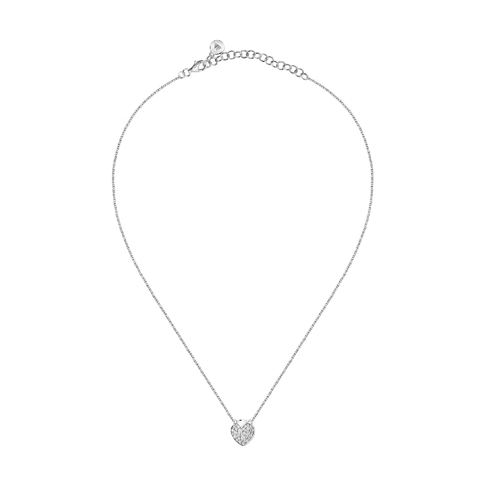 Collana donna Morellato Talismani acciaio con cuore e cristalli SAVZ14
