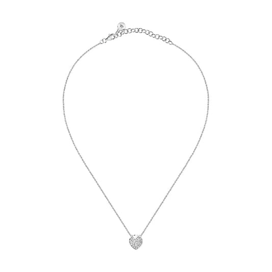 Collana donna Morellato Talismani acciaio con cuore e cristalli SAVZ14