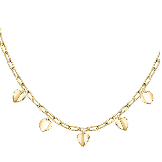 Collana donna Morellato Pailettes acciaio oro ciondoli cuore SAWW01-1