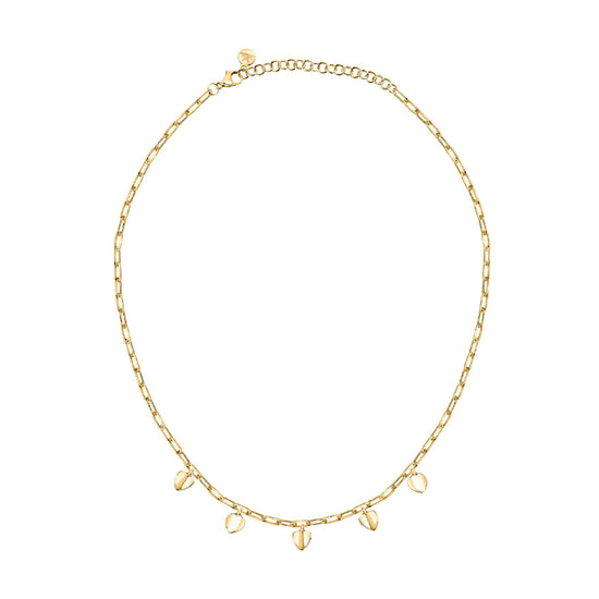 Collana donna Morellato Pailettes acciaio oro ciondoli cuore SAWW01