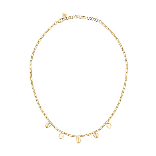 Collana donna Morellato Pailettes acciaio oro ciondoli cuore SAWW01