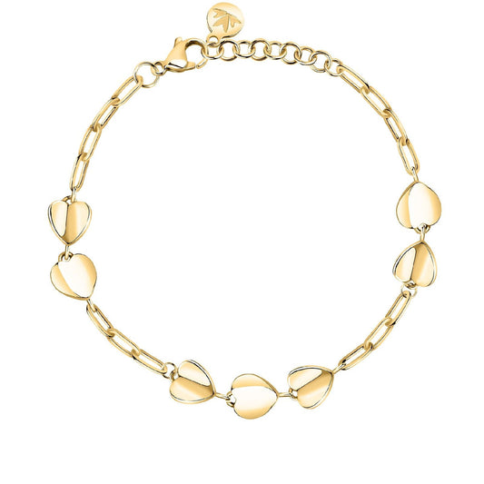 Bracciale donna Morellato Pailettes acciaio oro 7 ciondoli cuore SAWW03-1