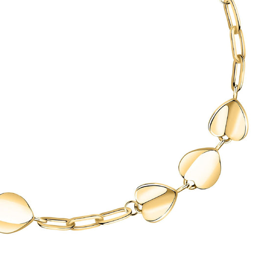 Bracciale donna Morellato Pailettes acciaio oro 7 ciondoli cuore SAWW03-2
