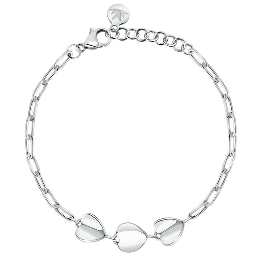 Bracciale donna Morellato Pailettes acciaio 3 ciondoli cuore SAWW05-1