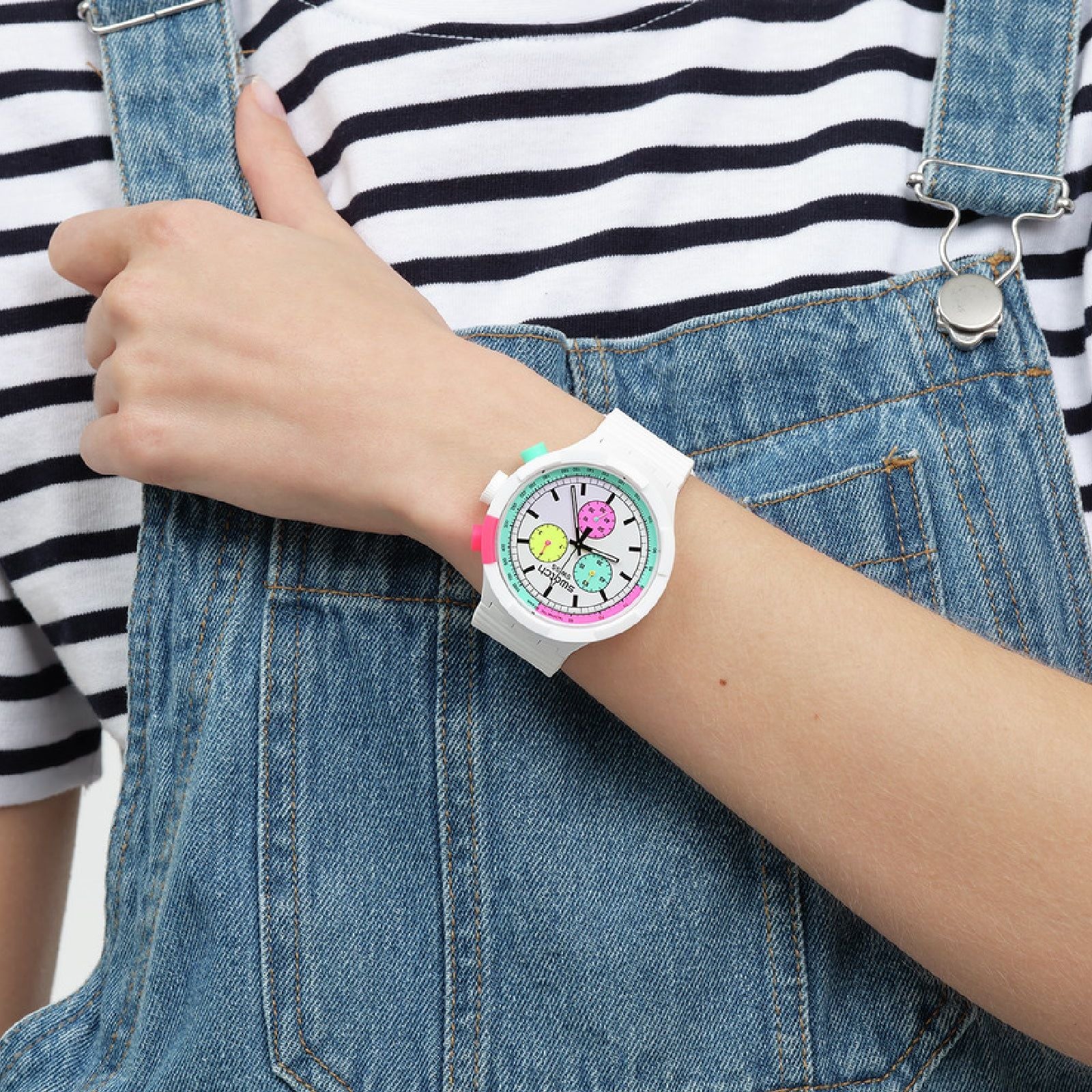 Orologio cronografo Swatch Neon unisex SB06W100-4