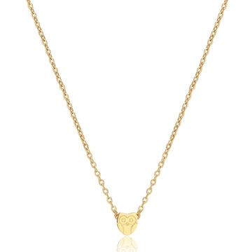 Collana donna S'agapõ Click in acciaio dorato con gufo SCK255-1