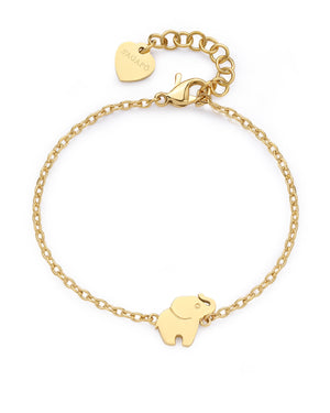Bracciale catena da donna S'agapõ Click in acciaio dorato con pendente a forma di elefante SCK265