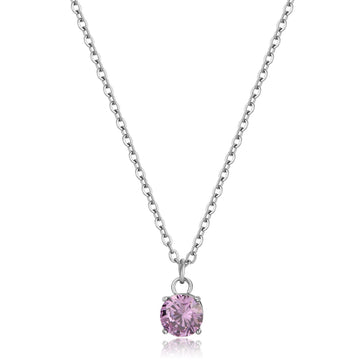 Collana donna S'agapõ Dazzly in acciaio con zircone zirconia violet SDZ01-1