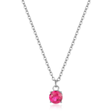 Collana donna S'agapõ Dazzly in acciaio con zircone zirconia rose SDZ02-1
