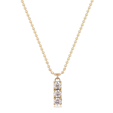 Collana donna S'agapõ Dazzly in acciaio dorato con zircone trilogy bianco SDZ44-1