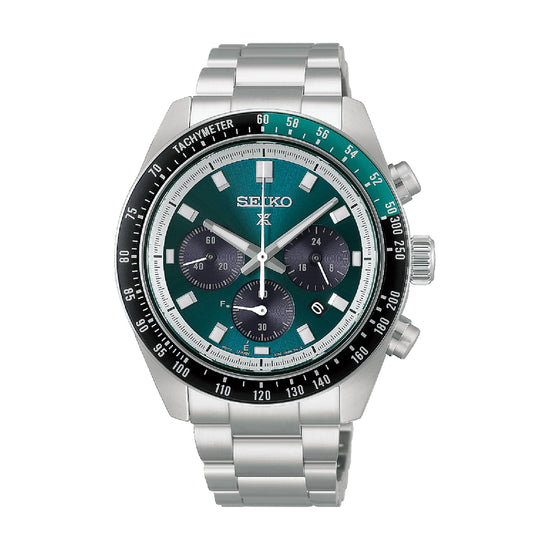 Orologio cronografo Seiko Prospex in acciaio nero e verde MISURA UNICA