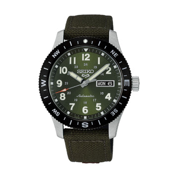 Orologio Seiko 5 Sports Auto in acciaio e quadrante verde MISURA UNICA