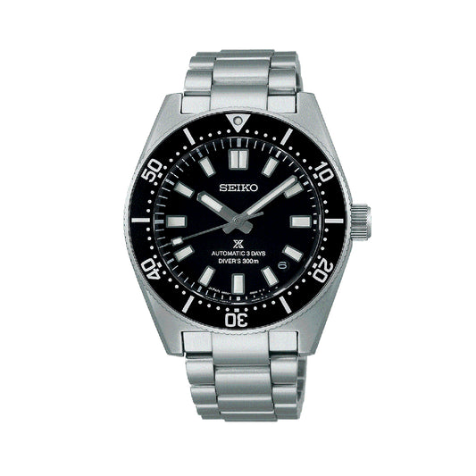 Orologio automatico Seiko in acciaio argento e nero da uomo SE.SPB453J1