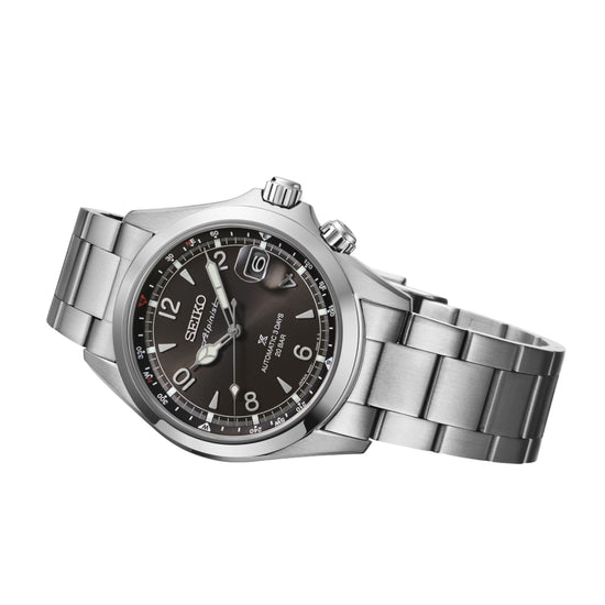 Orologio SEIKO Prospex Alpinist in acciaio con quadrante nero MISURA UNICA