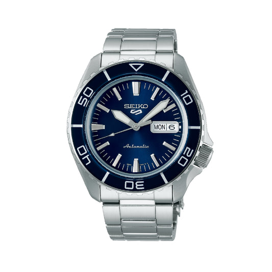 Orologio automatico Seiko acciaio argento e blu da uomo SE.SRPK97K1