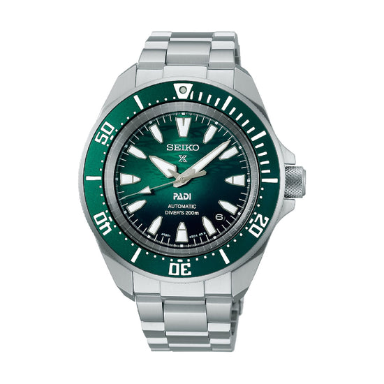 Orologio automatico da uomo Seiko in acciaio con quadrante verde