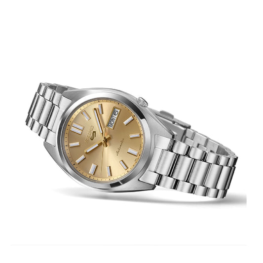Orologio automatico Seiko 5 Sport SNXS acciaio quadrante oro MISURA UNICA
