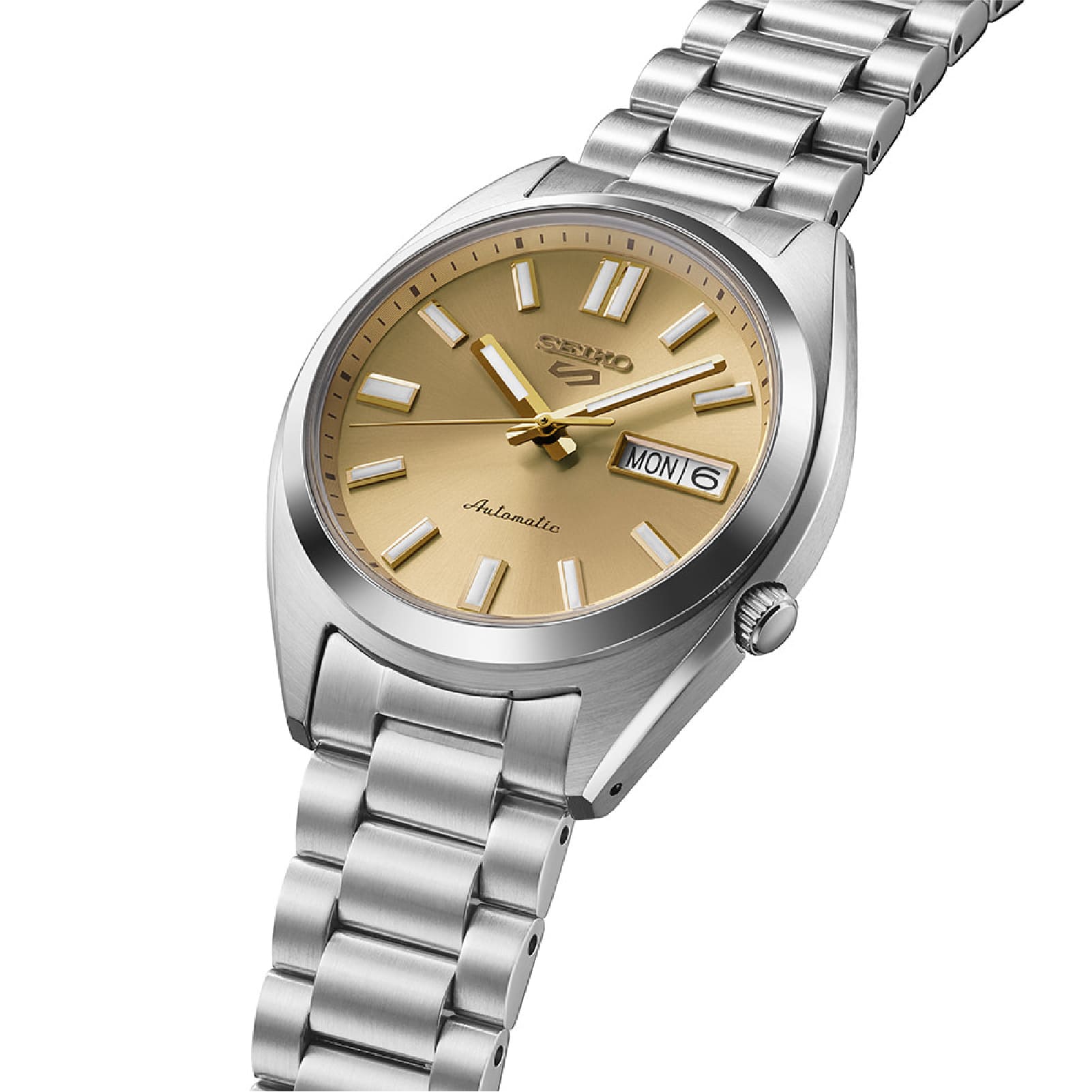 Orologio automatico Seiko 5 Sport SNXS acciaio quadrante oro MISURA UNICA